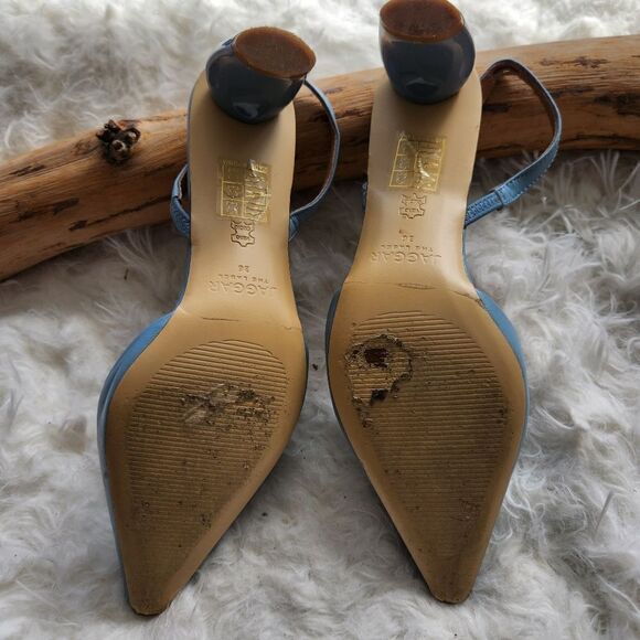 Jaggar the label blue slingback leather heels - Picture 2 of 12